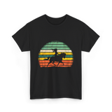 Girl Horse Riding Vintage Cowgirl T-Shirt - Black