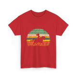 Girl Horse Riding Vintage Cowgirl T-Shirt - Red