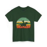 Girl Horse Riding Vintage Cowgirl T-Shirt - Forest Green