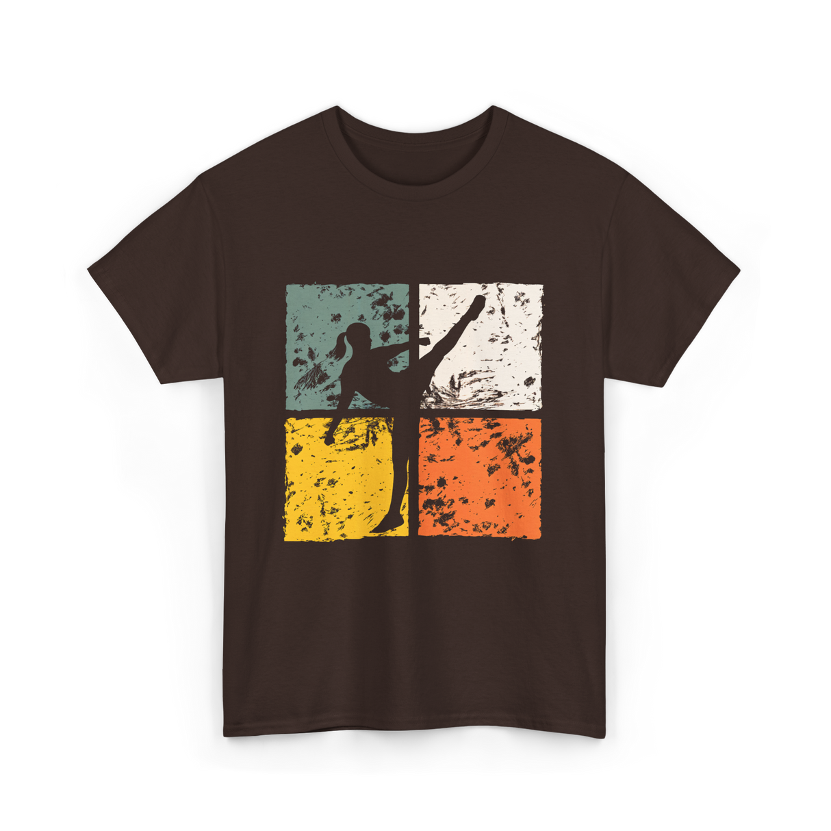 Girl Muay Thai Kickboxer Martial Arts T-Shirt - Dark Chocolate