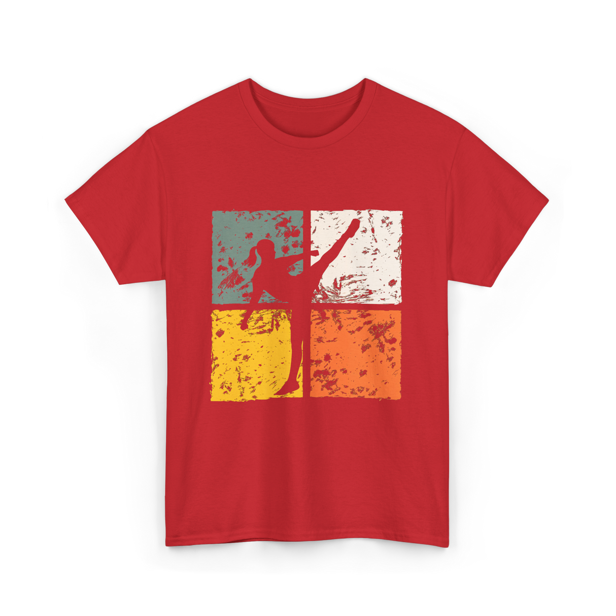 Girl Muay Thai Kickboxer Martial Arts T-Shirt - Red