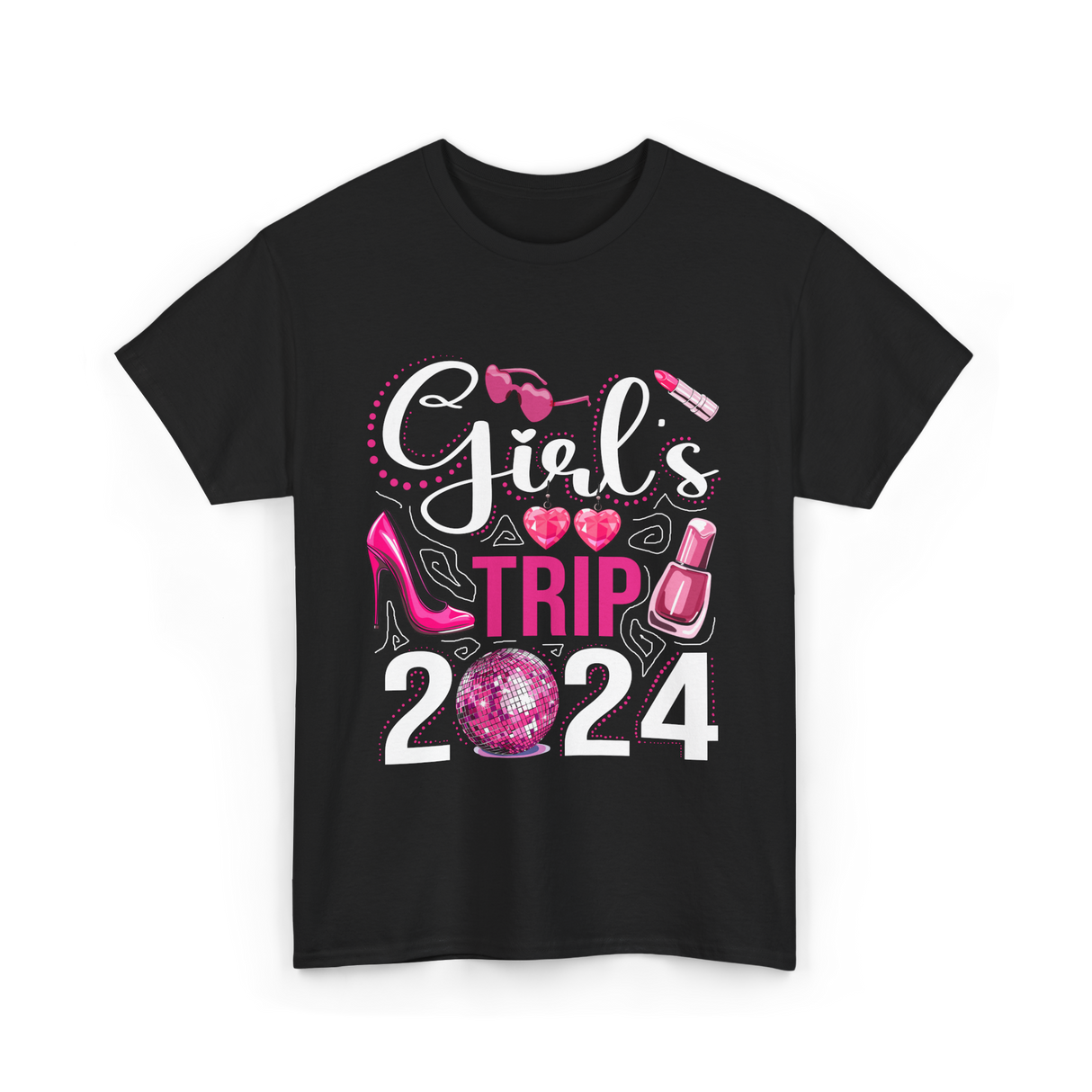 Girls Trip 2024 Friends T-Shirt - Black