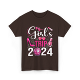 Girls Trip 2024 Friends T-Shirt - Dark Chocolate