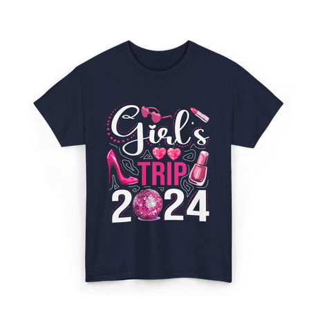 Girls Trip 2024 Friends T-Shirt - Navy