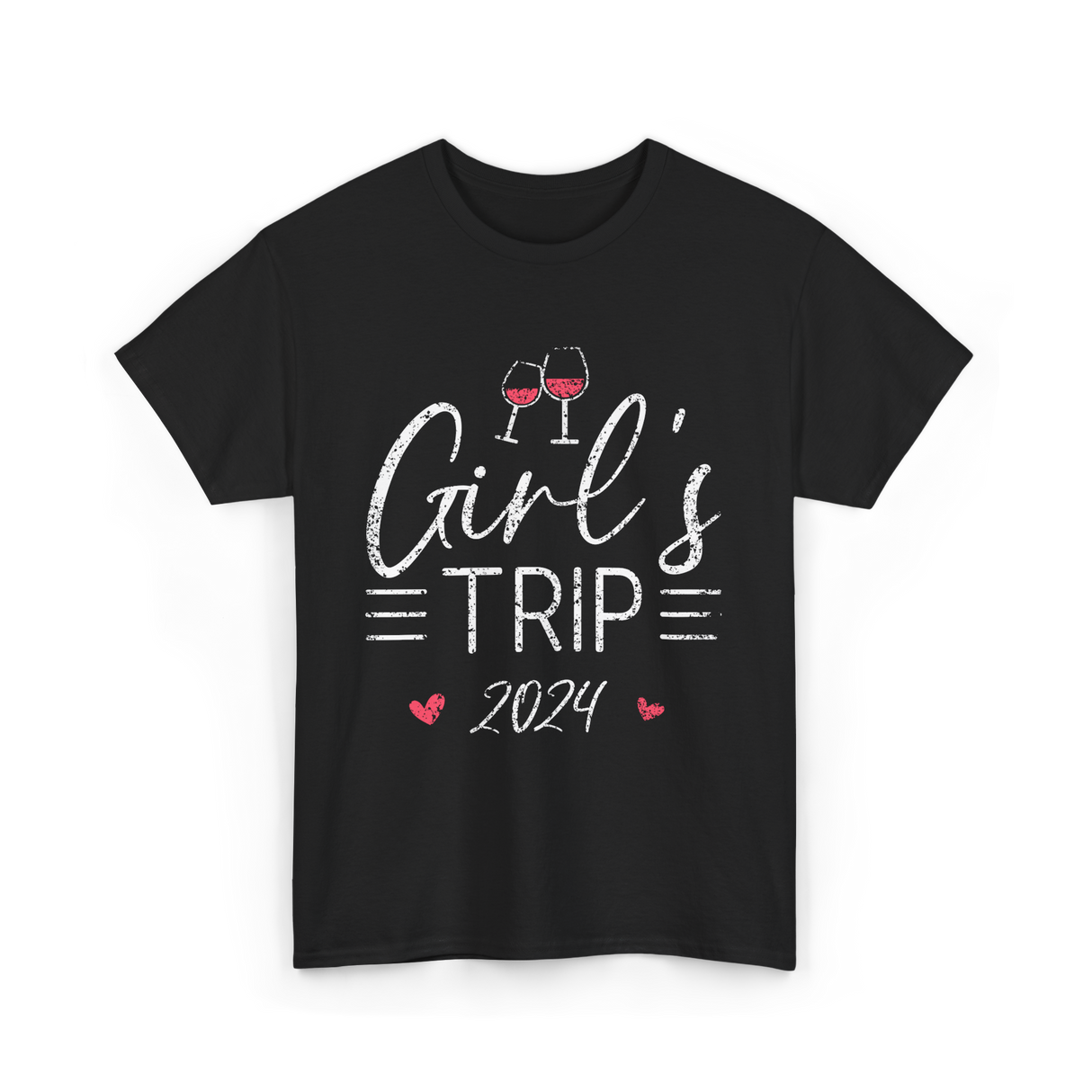 Girl's Trip 2024 Friends Travel T-Shirt - Black