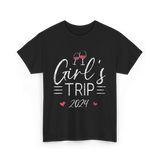 Girl's Trip 2024 Friends Travel T-Shirt - Black