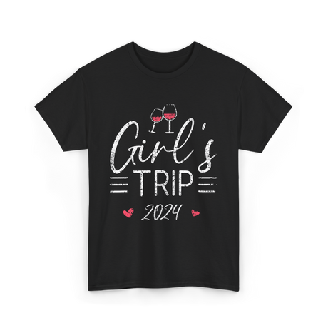 Girl's Trip 2024 Friends Travel T-Shirt - Black