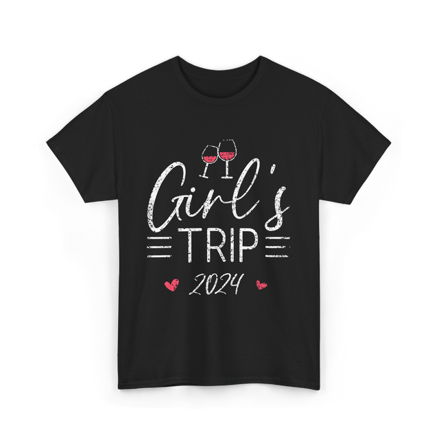 Girl's Trip 2024 Friends Travel T-Shirt - Black