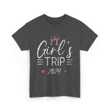 Girl's Trip 2024 Friends Travel T-Shirt - Dark Heather