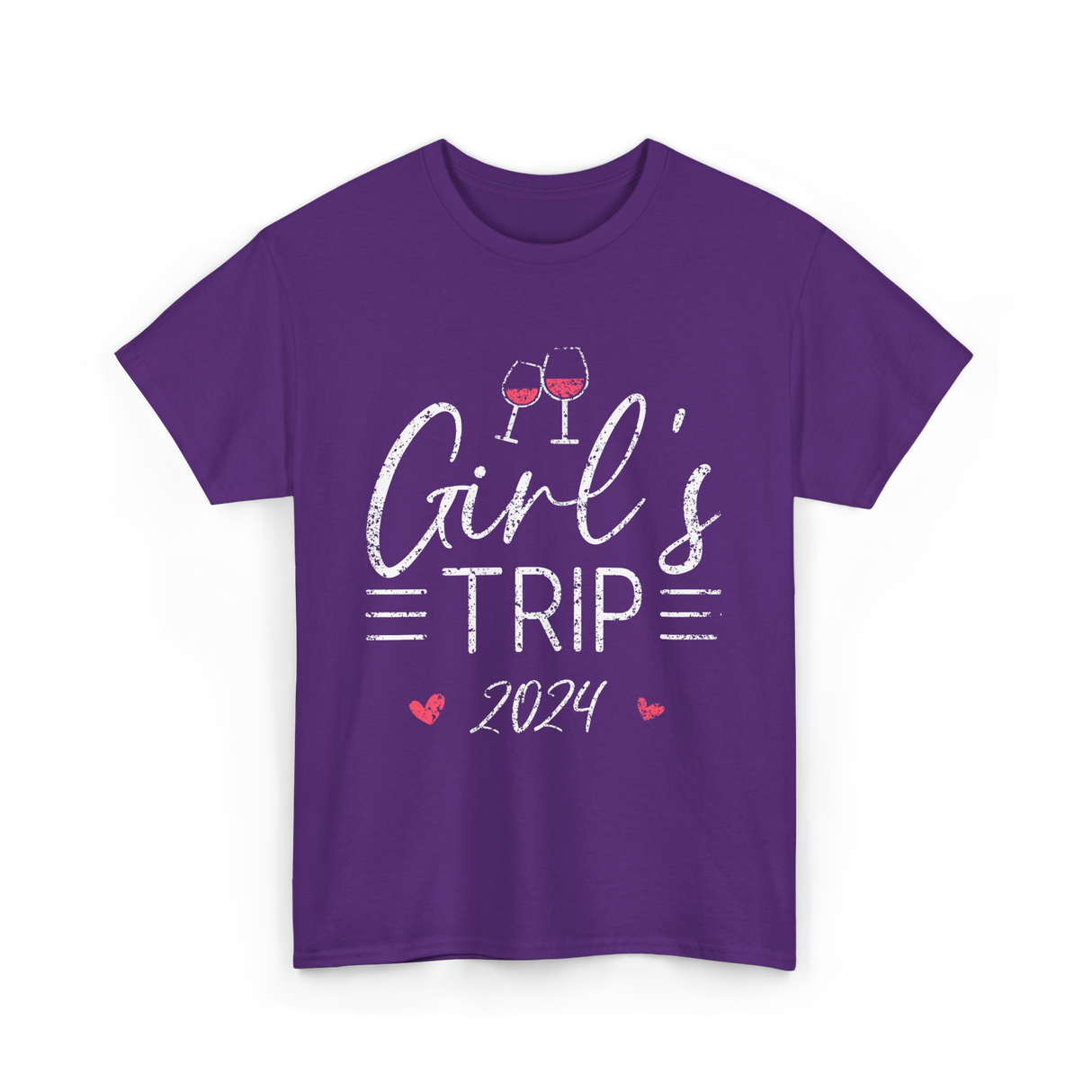 Girl's Trip 2024 Friends Travel T-Shirt - Purple