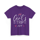 Girl's Trip 2024 Friends Travel T-Shirt - Purple