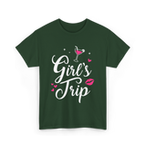 Girl's Trip Travel Adventure T-Shirt - Forest Green