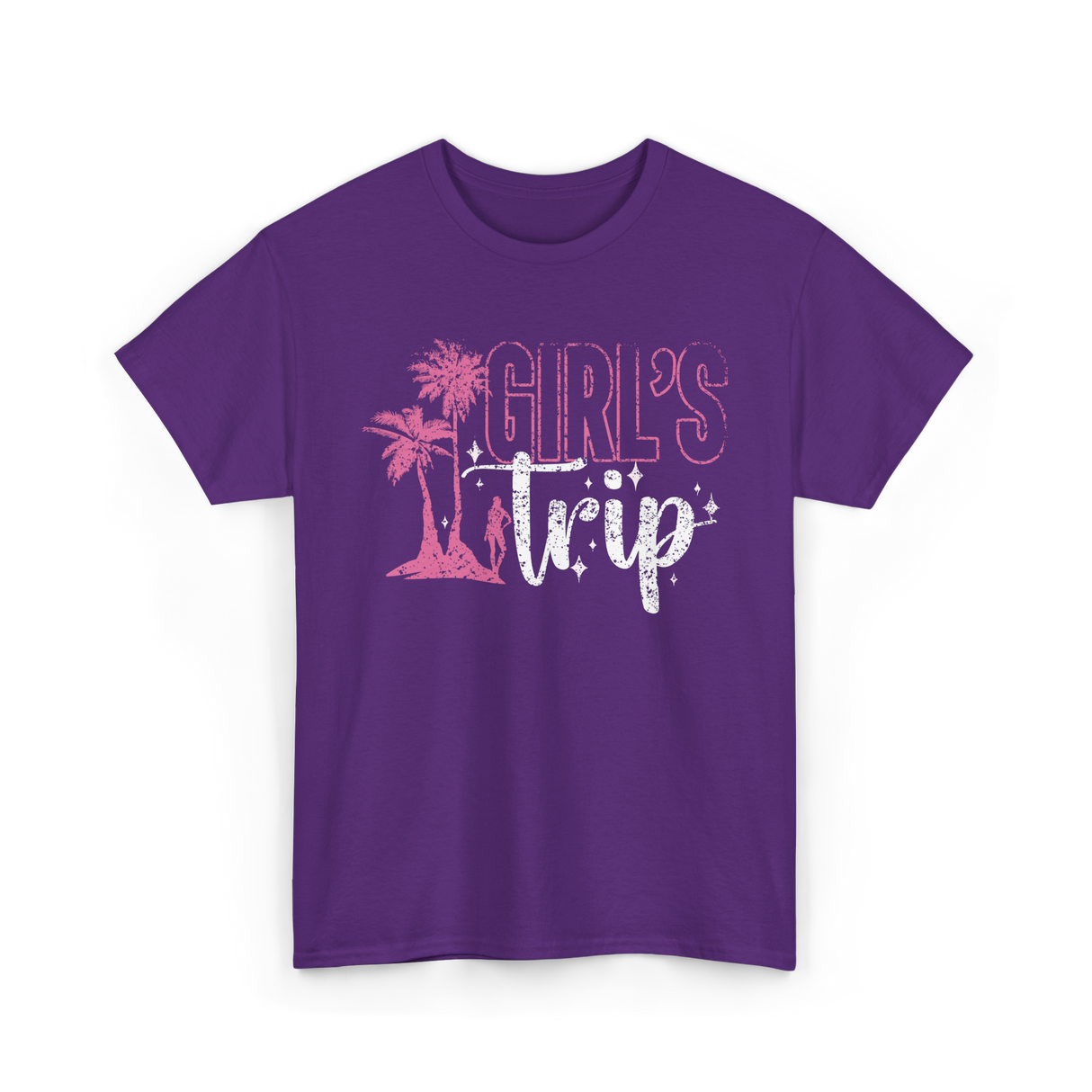 Girl's Trip Travel Adventure T-Shirt - Purple