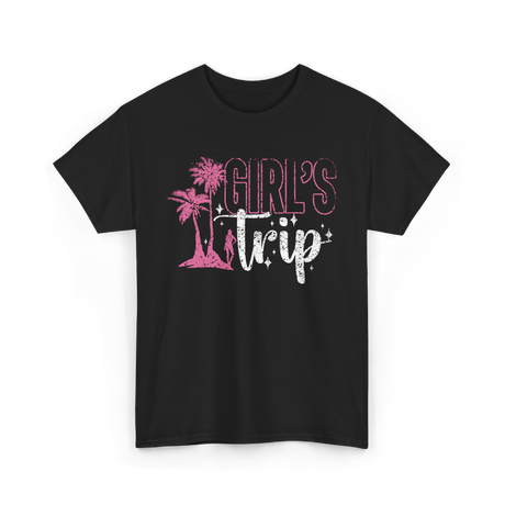 Girl's Trip Travel Adventure T-Shirt - Black