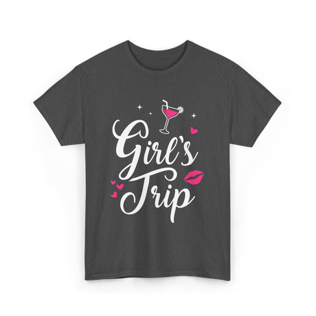 Girl's Trip Travel Adventure T-Shirt - Dark Heather