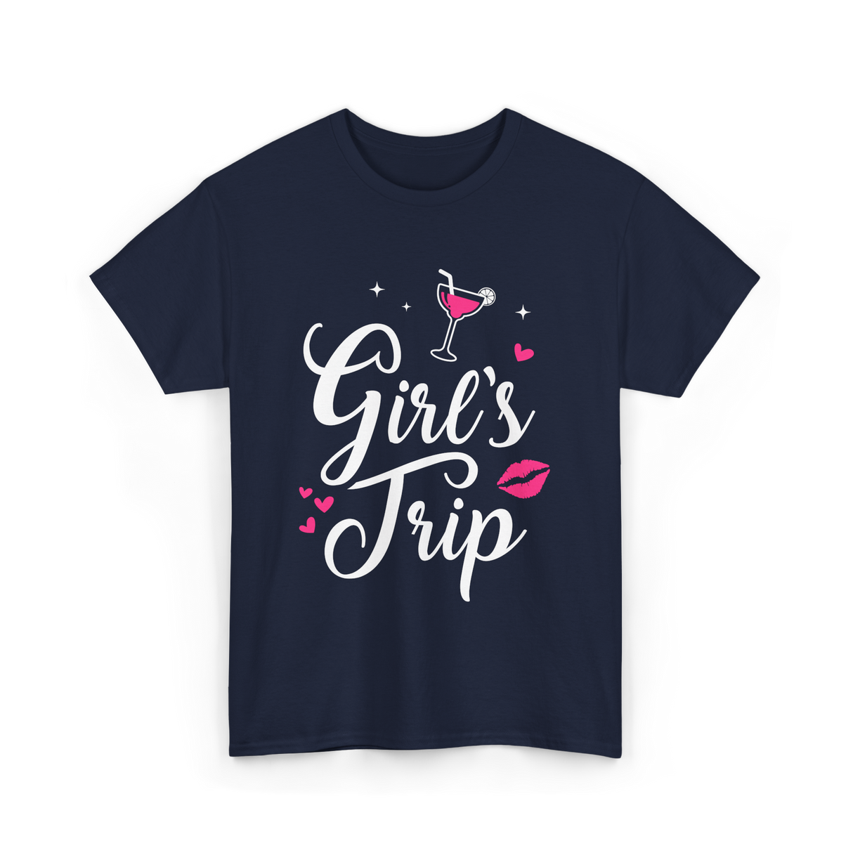 Girl's Trip Travel Adventure T-Shirt - Navy