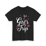 Girl's Trip Travel Adventure T-Shirt - Black