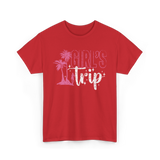 Girl's Trip Travel Adventure T-Shirt - Red