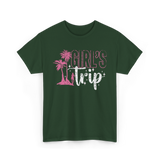 Girl's Trip Travel Adventure T-Shirt - Forest Green