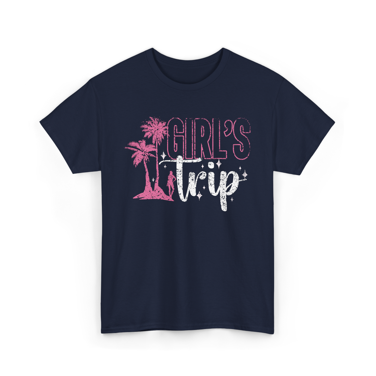 Girl's Trip Travel Adventure T-Shirt - Navy