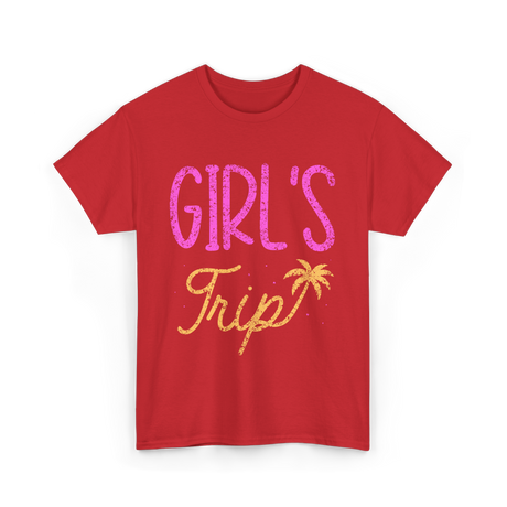 Girls Trip Travel Adventure T-Shirt - Red