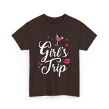 Girl's Trip Travel Adventure T-Shirt - Dark Chocolate