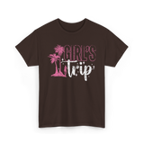 Girl's Trip Travel Adventure T-Shirt - Dark Chocolate