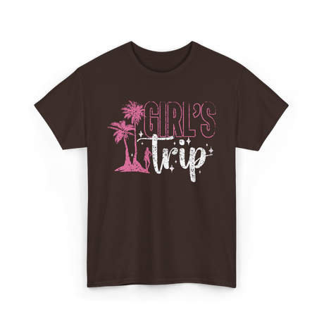 Girl's Trip Travel Adventure T-Shirt - Dark Chocolate