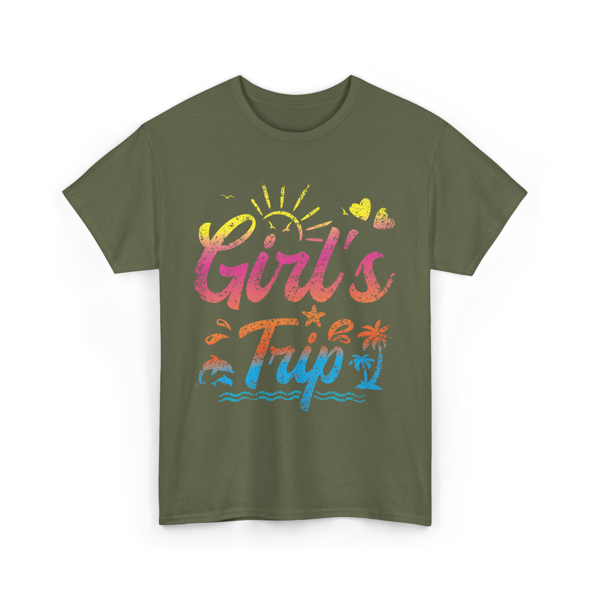 Girl's Trip Travel Girls Trip T-Shirt - Military Green