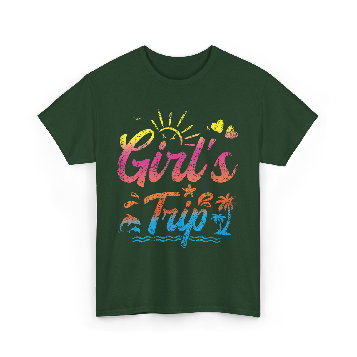 Girl's Trip Travel Girls Trip T-Shirt - Forest Green