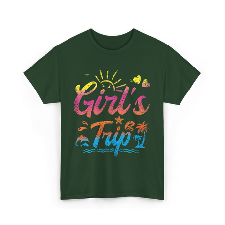 Girl's Trip Travel Girls Trip T-Shirt - Forest Green