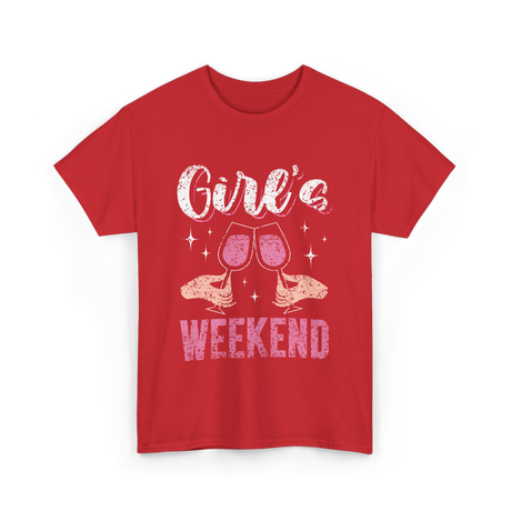 Girls Weekend Weekend Friends T-Shirt - Red