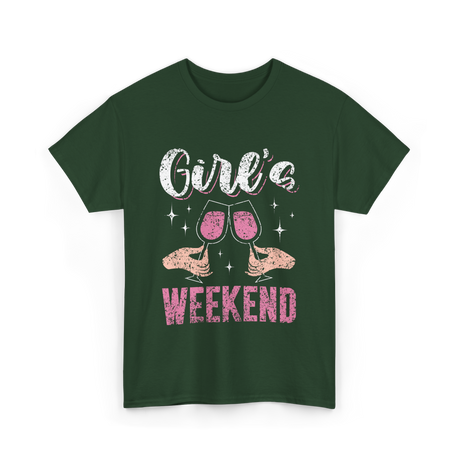 Girls Weekend Weekend Friends T-Shirt - Forest Green