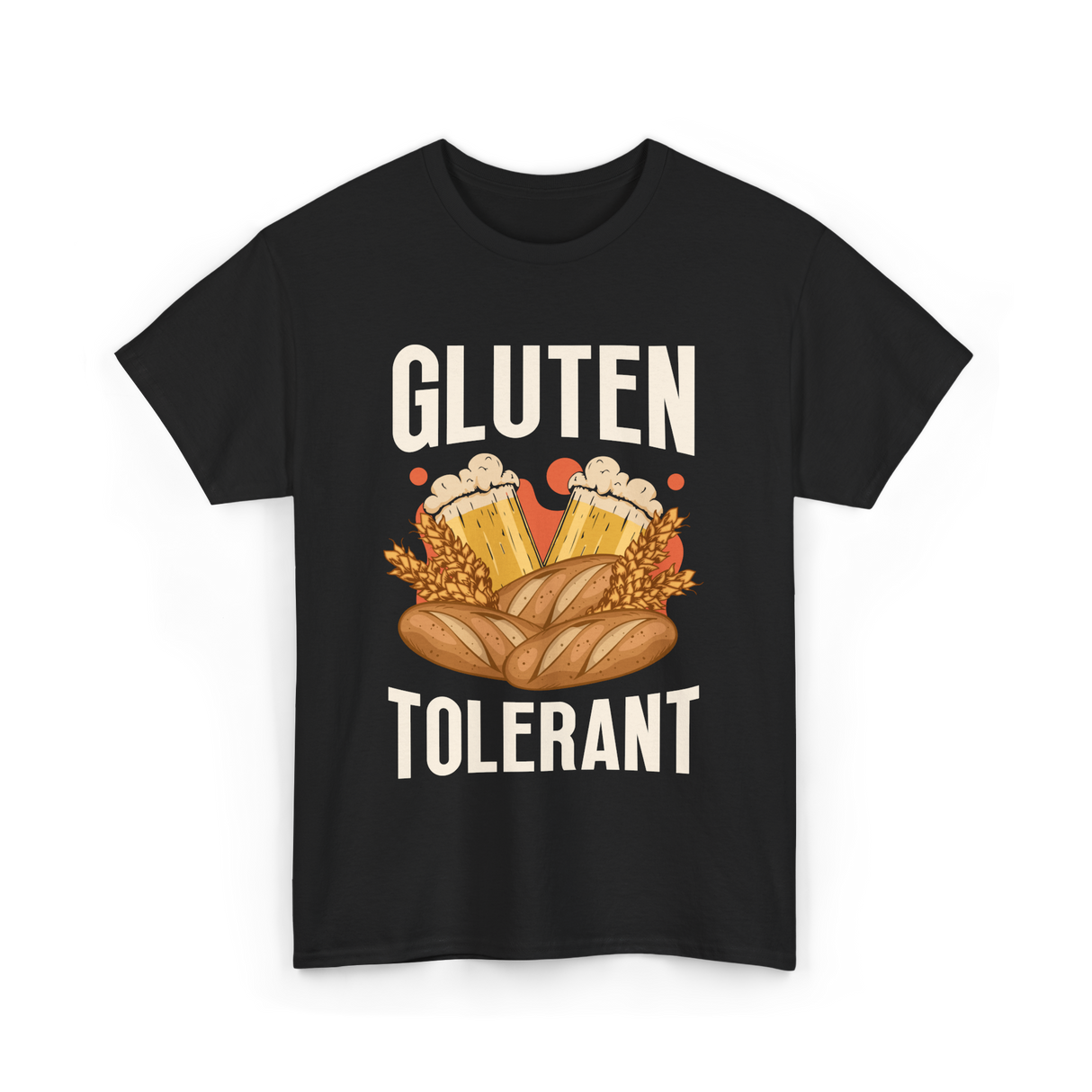 Gluten Tolerant Gluten Beer T-Shirt - Black