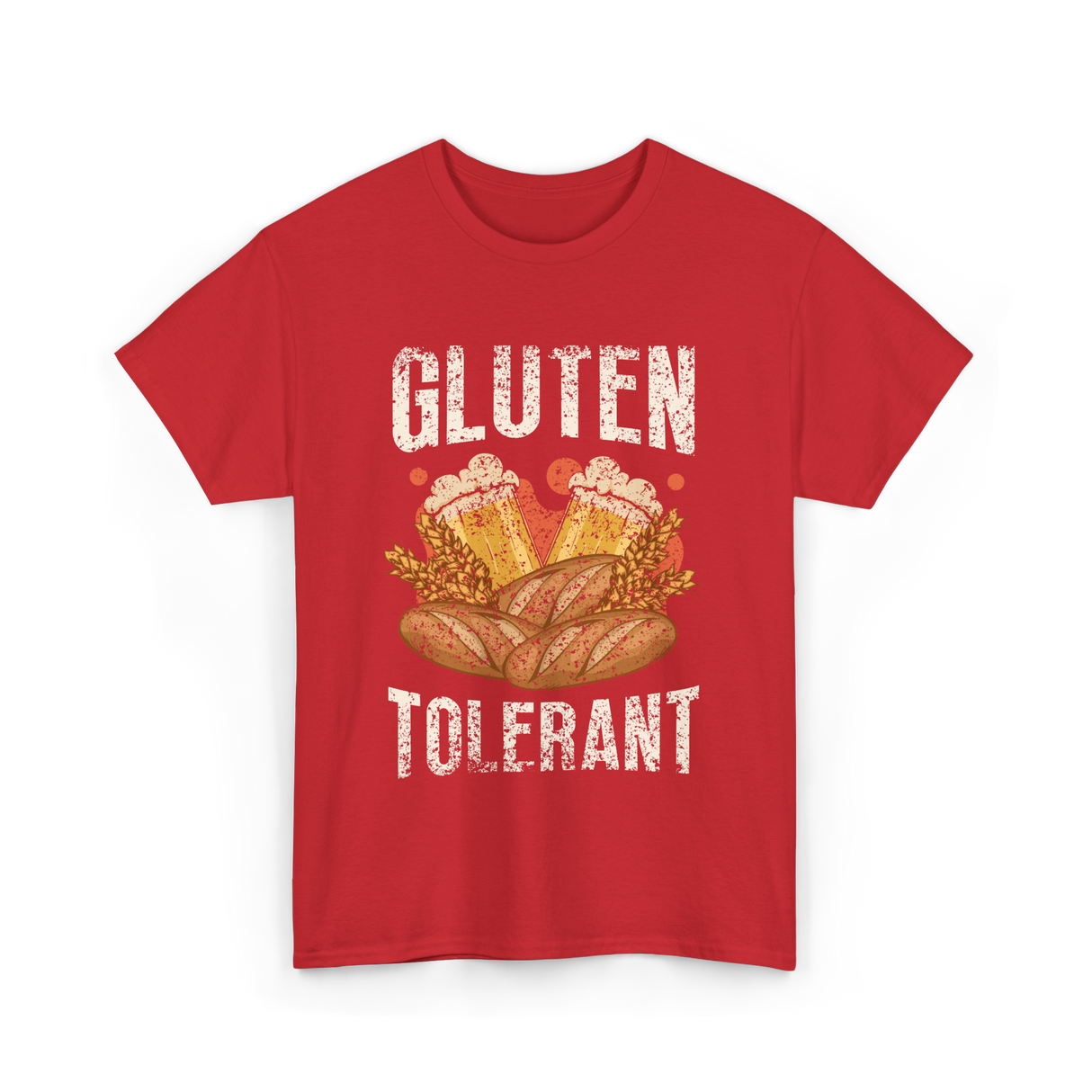 Gluten Tolerant Gluten Beer T-Shirt - Red