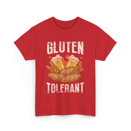 Gluten Tolerant Gluten Beer T-Shirt - Red