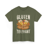 Gluten Tolerant Gluten Beer T-Shirt - Military Green