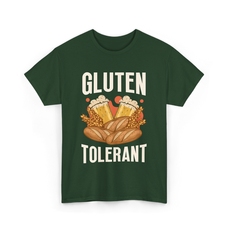 Gluten Tolerant Gluten Beer T-Shirt - Forest Green