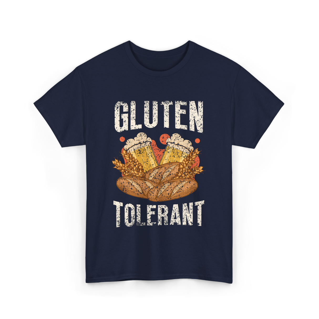 Gluten Tolerant Gluten Beer T-Shirt - Navy