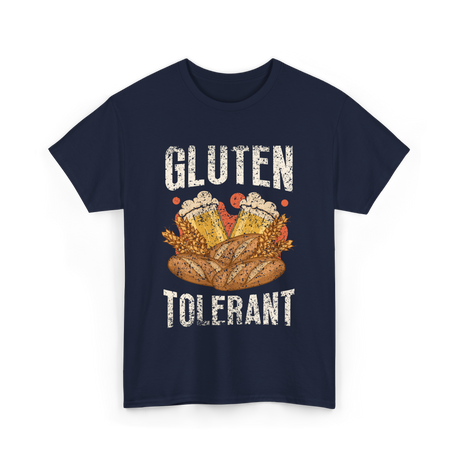 Gluten Tolerant Gluten Beer T-Shirt - Navy