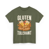 Gluten Tolerant Gluten Beer T-Shirt - Military Green