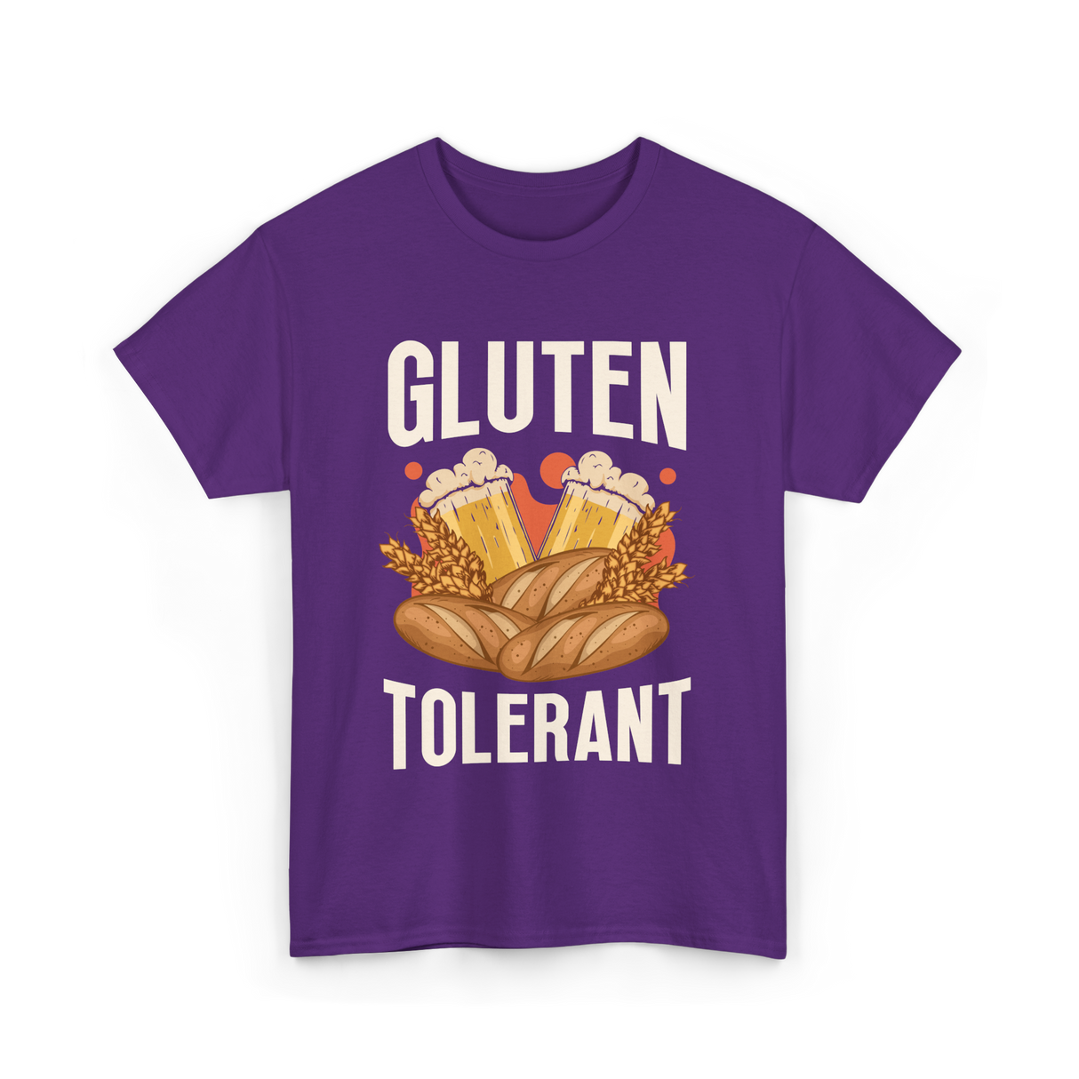 Gluten Tolerant Gluten Beer T-Shirt - Purple