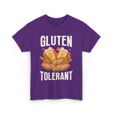 Gluten Tolerant Gluten Beer T-Shirt - Purple