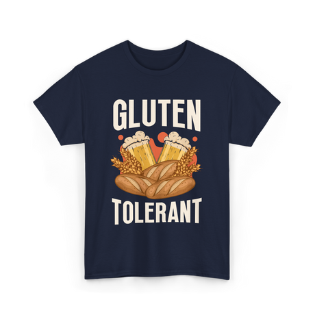 Gluten Tolerant Gluten Beer T-Shirt - Navy