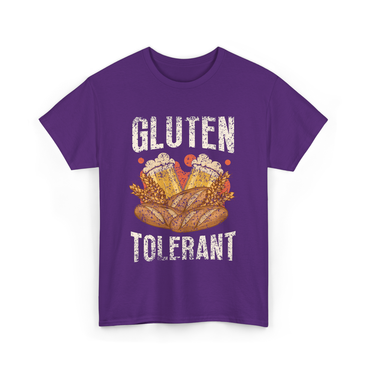 Gluten Tolerant Gluten Beer T-Shirt - Purple