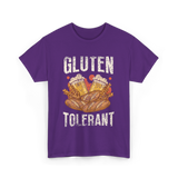 Gluten Tolerant Gluten Beer T-Shirt - Purple