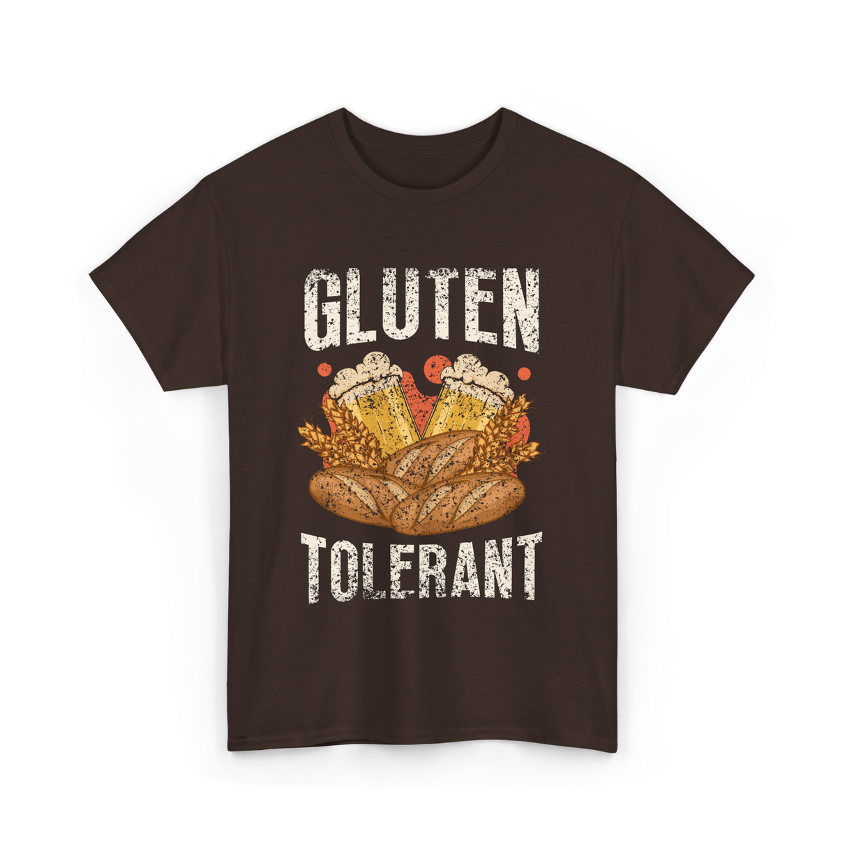 Gluten Tolerant Gluten Beer T-Shirt - Dark Chocolate