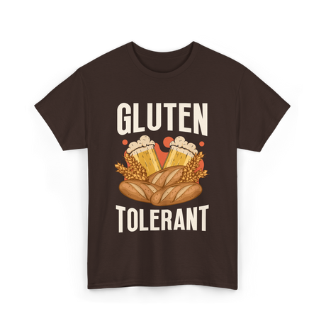 Gluten Tolerant Gluten Beer T-Shirt - Dark Chocolate