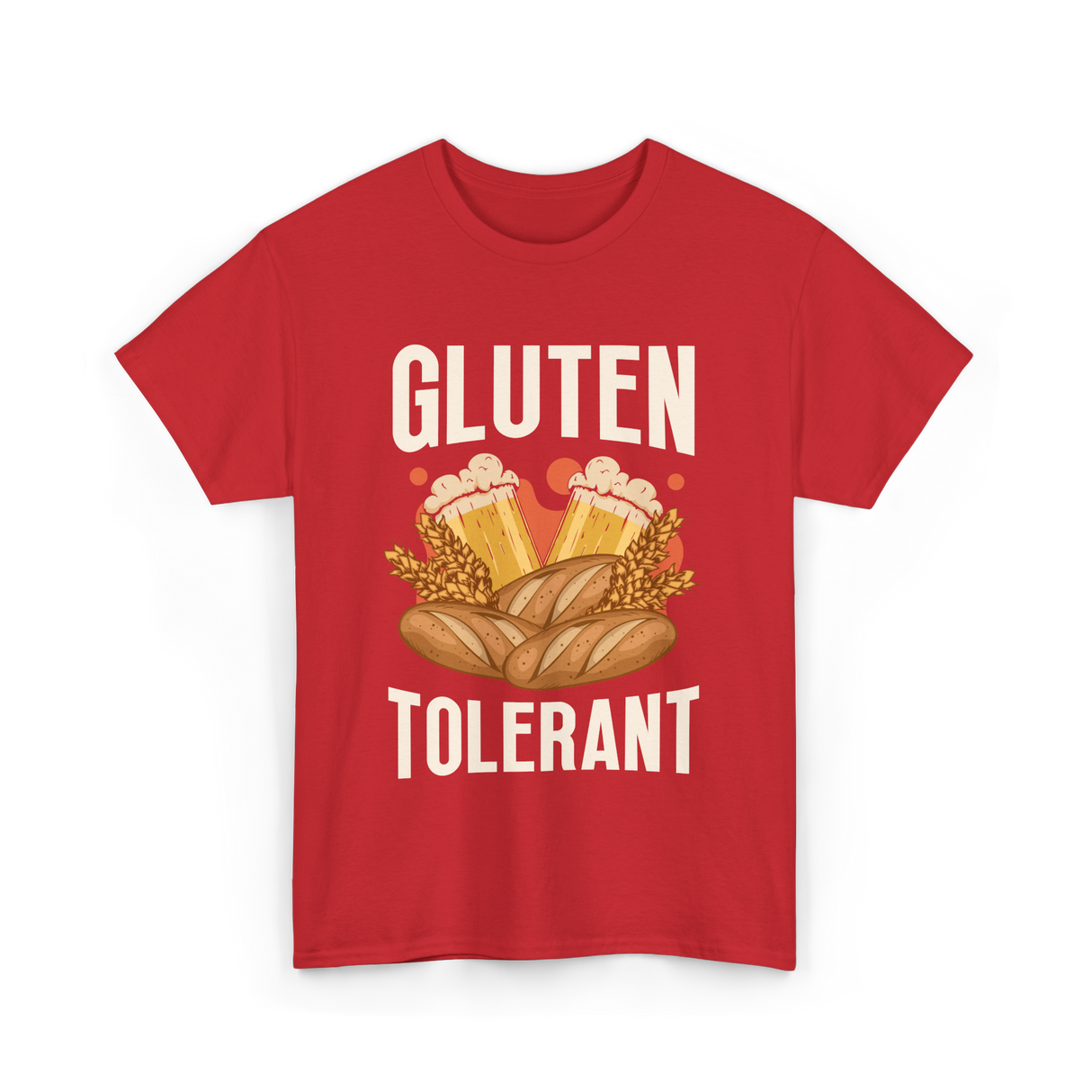 Gluten Tolerant Gluten Beer T-Shirt - Red