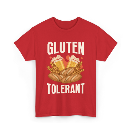 Gluten Tolerant Gluten Beer T-Shirt - Red